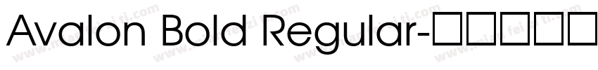 Avalon Bold Regular字体转换